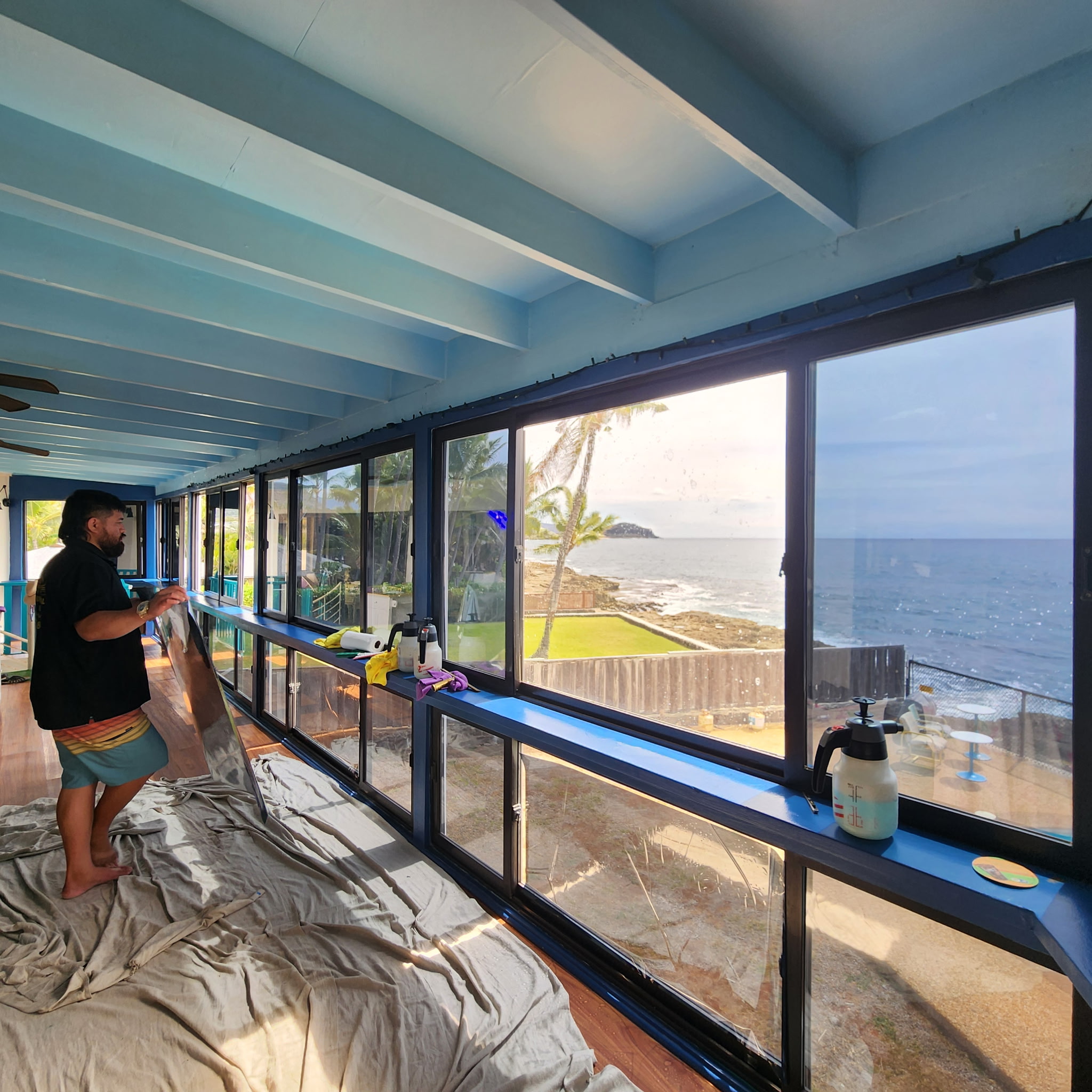 Lanai glass heat rejection film by Honolulu Tinting Co.